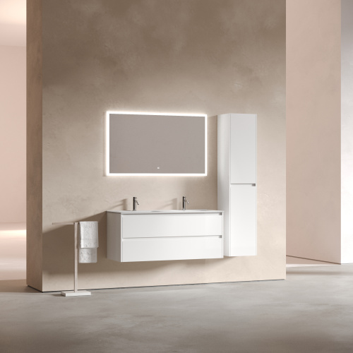 Тумба под раковину Sancos Libra LB120-2W 119х45х50 подвесная цвет белый - фото 3